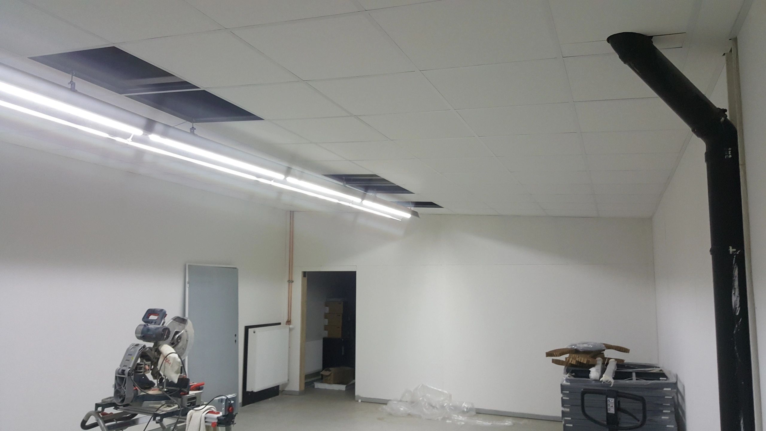 Interior renovation space during planning and early construction
